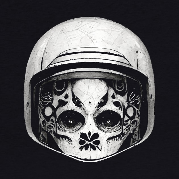 Day of the Dead Retro Helmet by ezraquholmes